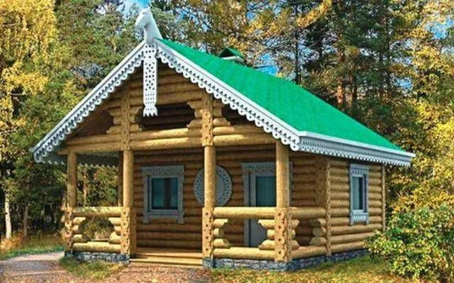 Баня из бревна 6 x 6 — фотография построенного объекта
